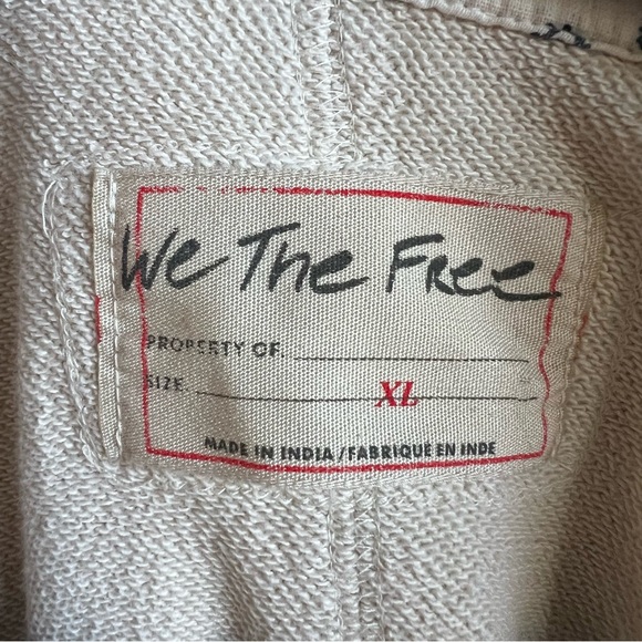 We the Free Emilia Oversized Cardigan Sweater XL Oyster Beige Cream - Picture 9 of 13